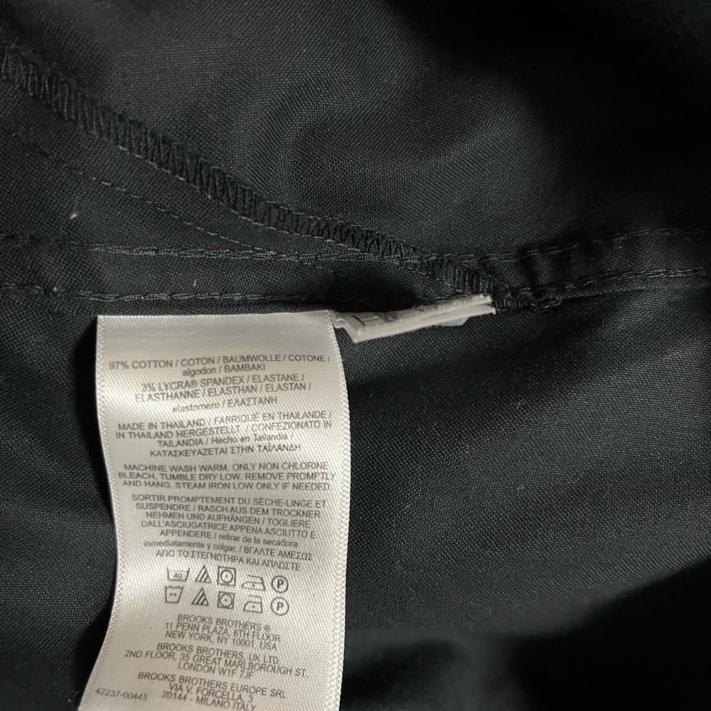 Brooks Brothers Button Down Solid Black Shirt Fit… - image 8